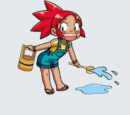 図：うち水をする