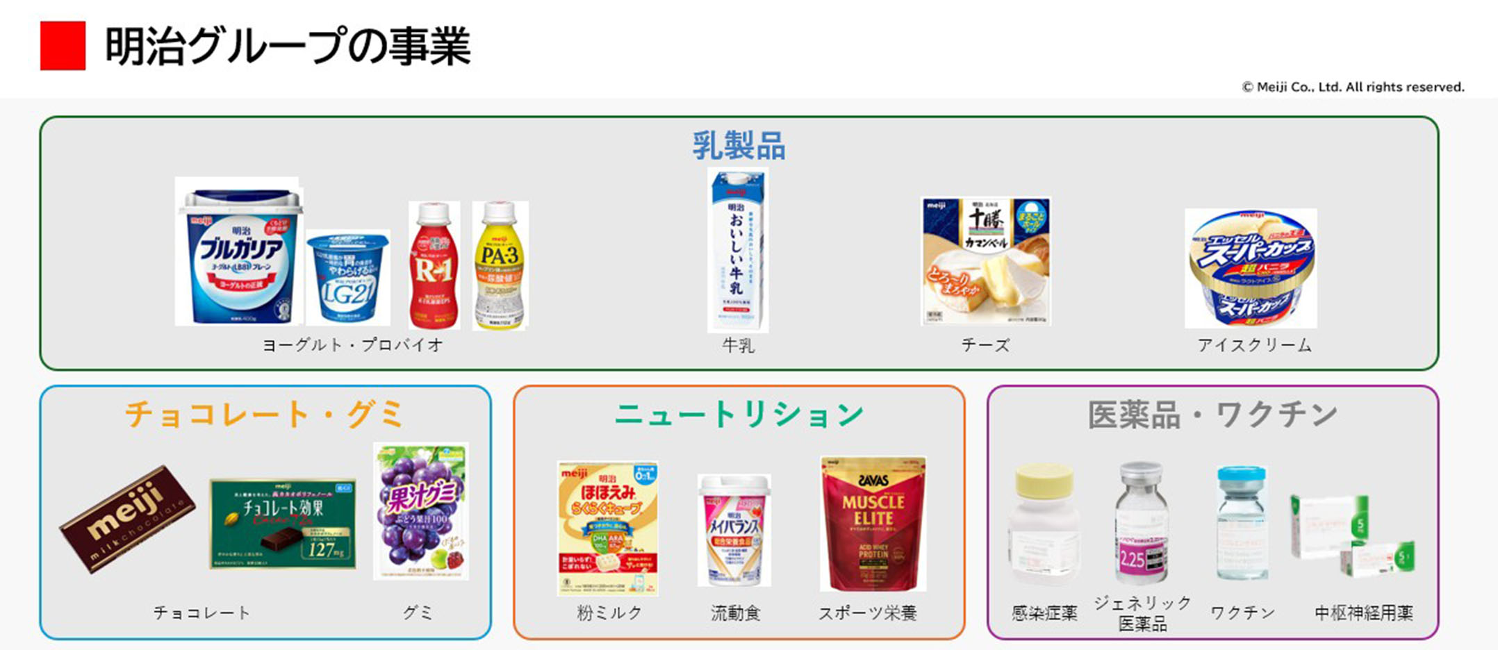画像：明治グループの事業