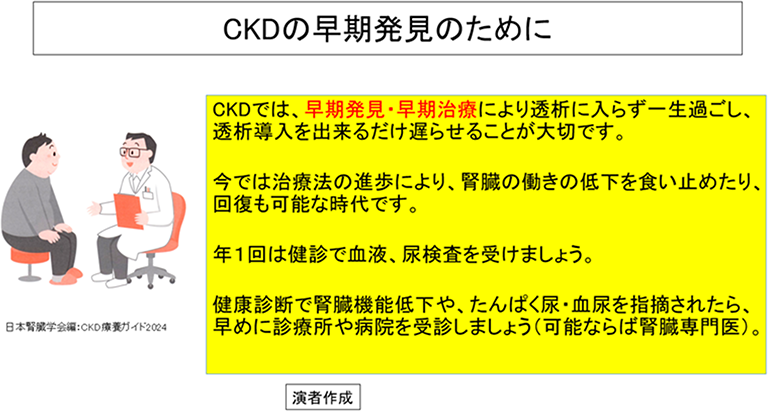 イラスト（CKDの早期発見のために）