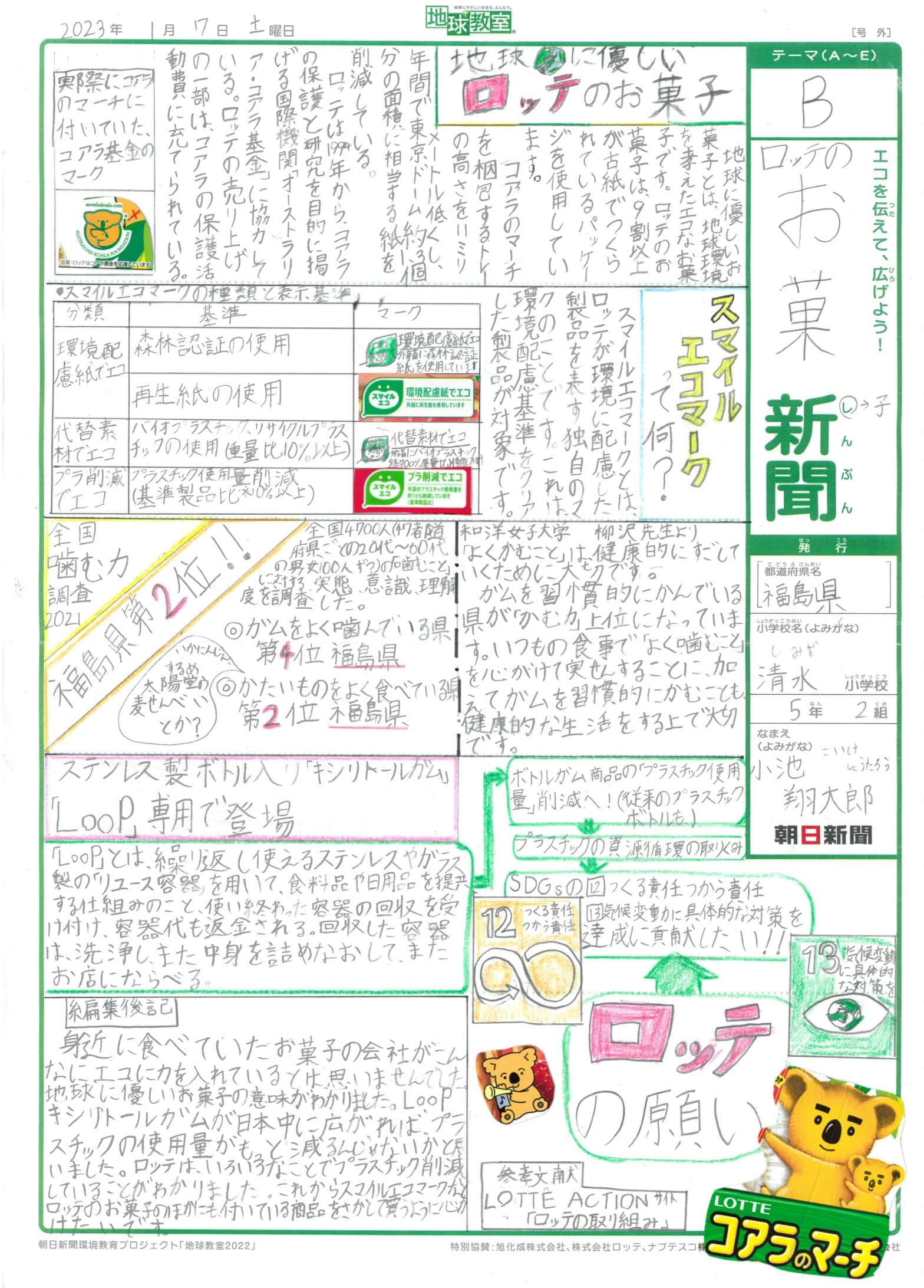 ロッテのお菓新聞