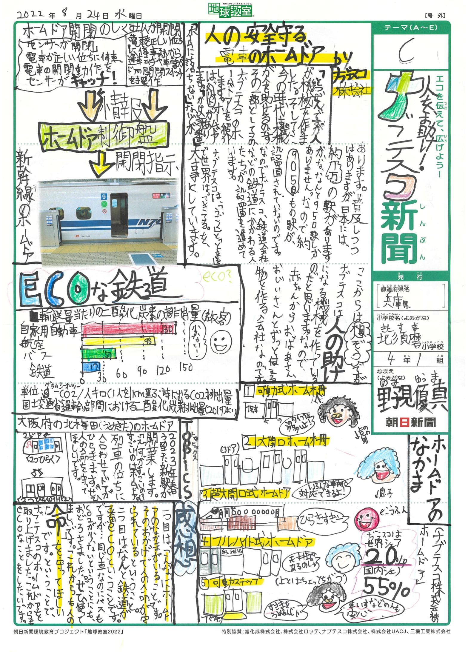 人を、お助け！　ナブテスコ新聞