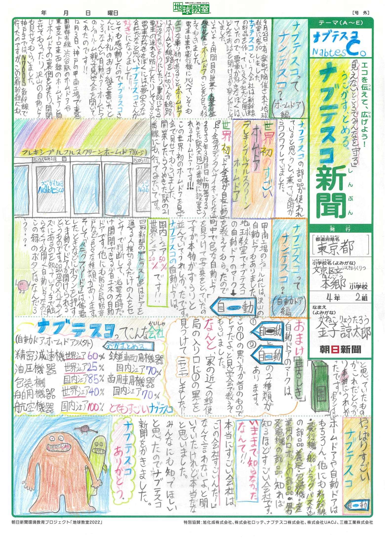 「見えないところでみんなを守る」うごかす、とめる。ナブテスコ新聞