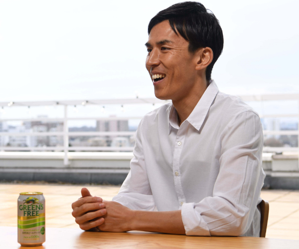 炭酸が効いておいしい「キリン グリーンズフリー」。いいリフレッシュになる！