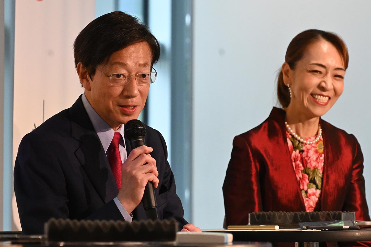 神戸市の取り組みについて語る久元喜造市長