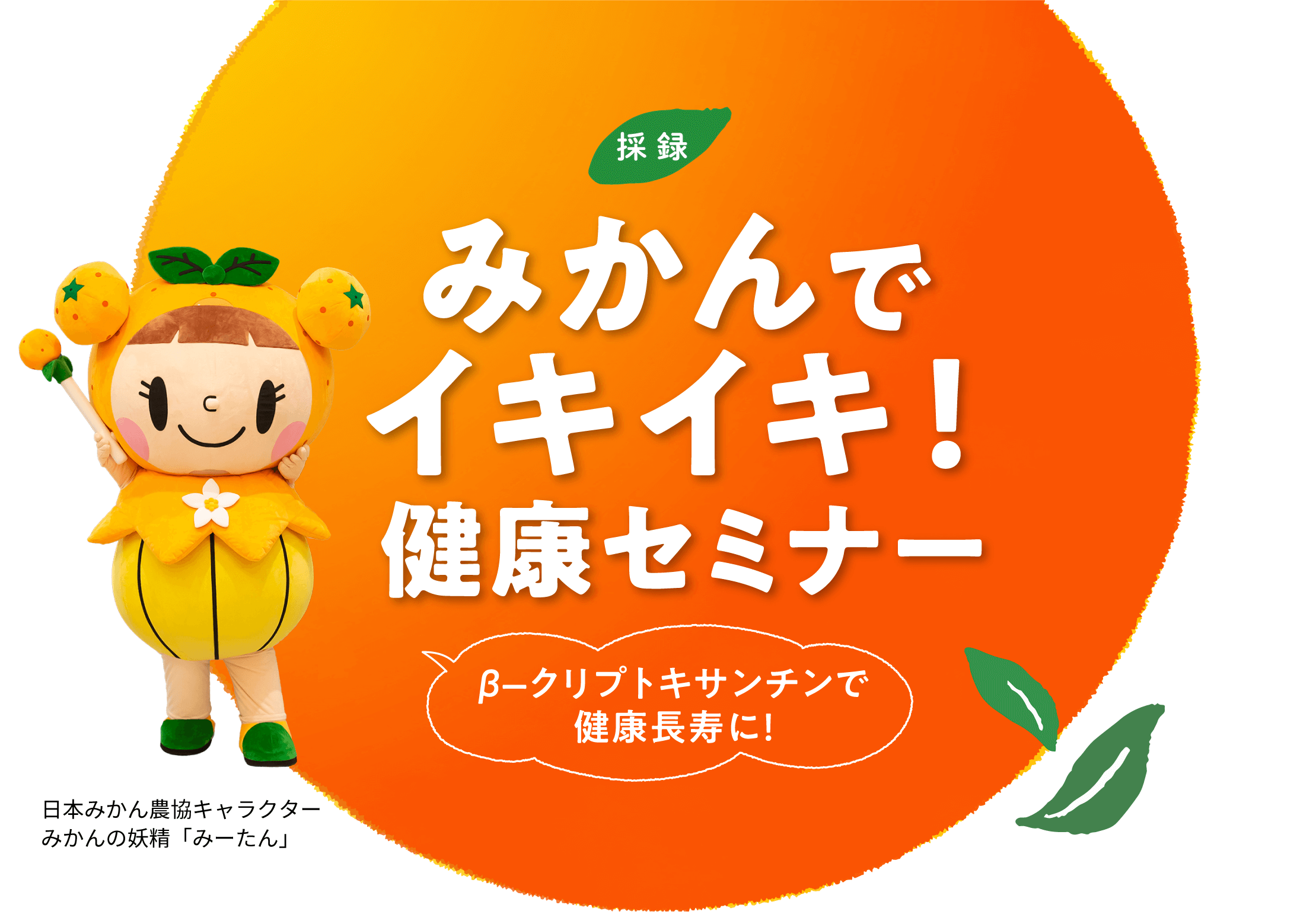 【採録】みかんでイキイキ！健康セミナー β-クリプトキサンチンで健康長寿に！