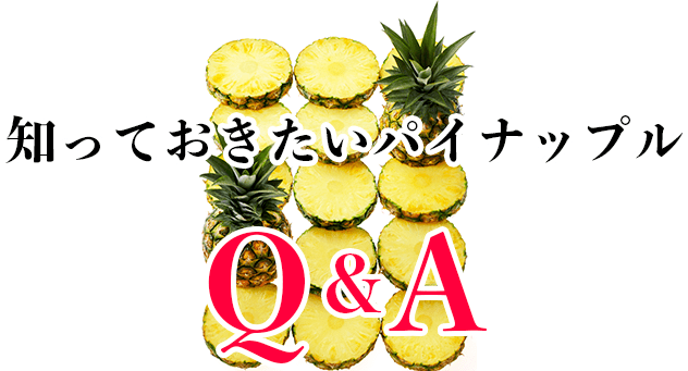 知っておきたいパイナップル Q&A